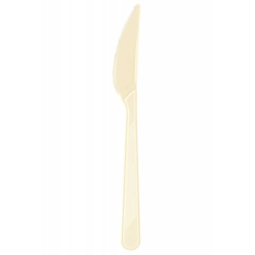 Krem Plastik Bıçak 25’li