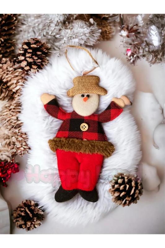 Happyland Yılbaşı Kardanadam Asma Süs Yılbaşı Ağacı Süsü Kardanadam Yeni Yıl Dekor