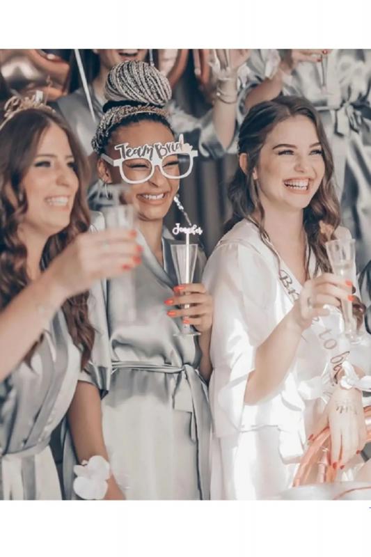 Happyland Bride Konsept Gözlük Rose Gold Bride To Be Yazılı Beyaz Bekarlığa Veda Partisi 8 Adet