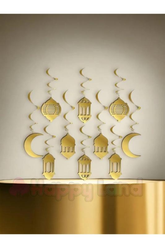 Happyland10 Lu Gold 3d Tavan Süs Hoşgeldin Ya Şehri Ramazan Bayramı 11 Ayın Sultanı Sarkıt Süs