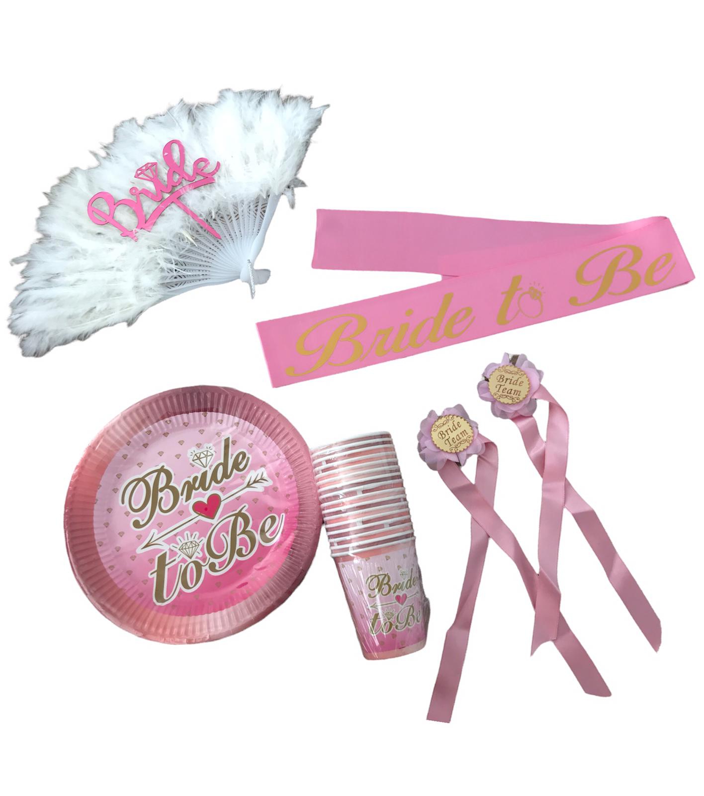 Happyland%20Bride%20To%20Be%20Partisi%20Bekarlığa%20Veda%20Parti%20Seti%20Pembe/Gold%20Lüks%20Set