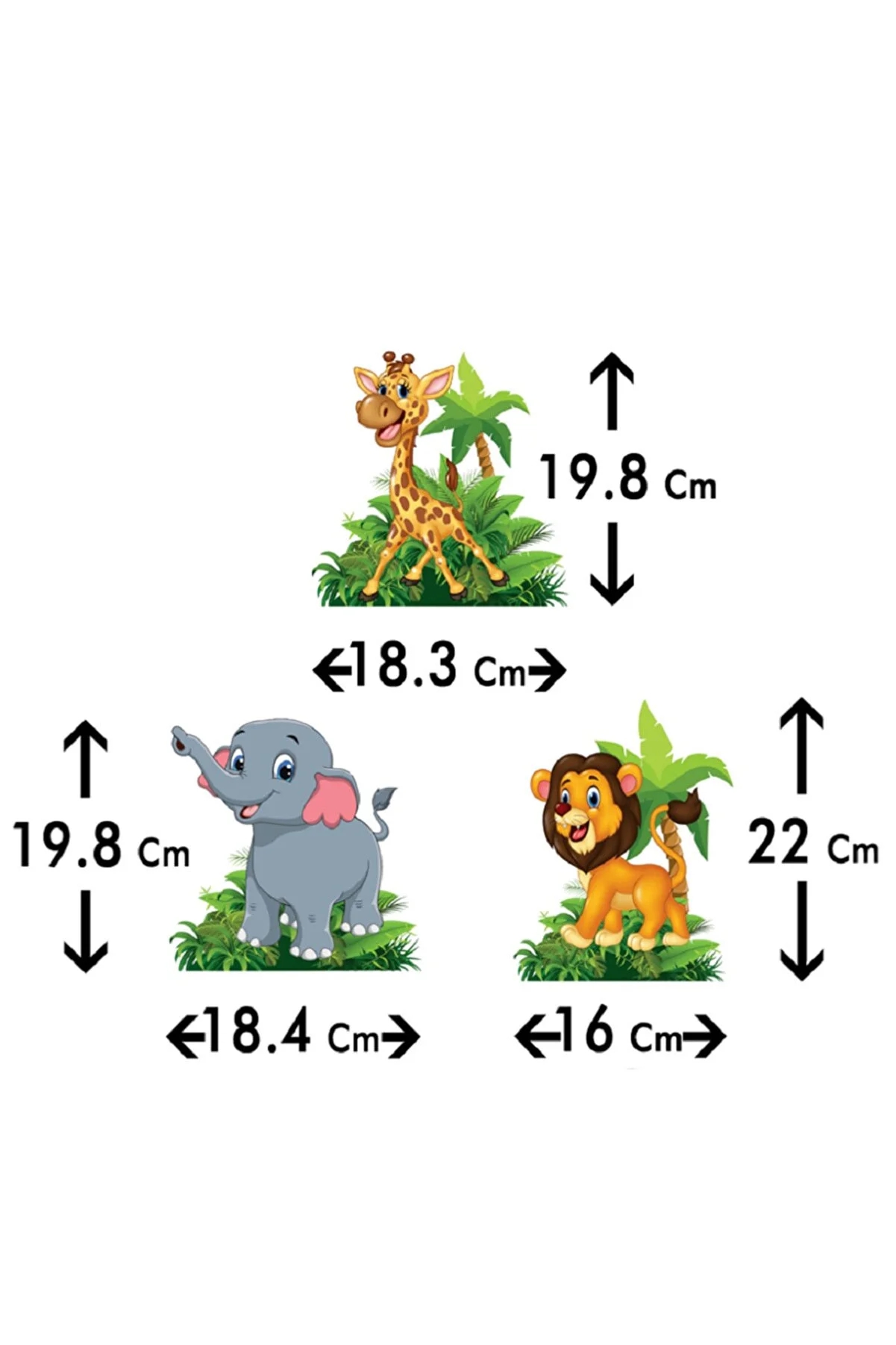 Happyland Safari Doğum Günü Partisi Safari Ayaklı Pano Seti Kağıt Safari Temalı Çerçeveli 5 Parça