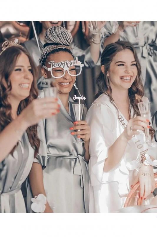 Happyland Bride To Be Yazılı Beyaz Rose Gold Bekarlığa Veda Partisi Konsept Kuşak + Gözlük Seti