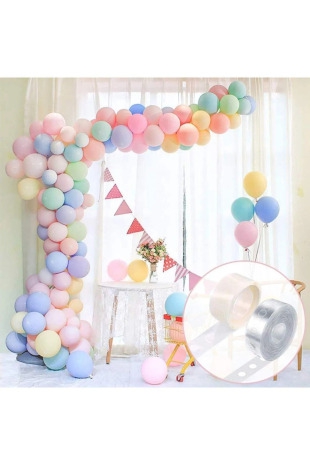 Happyland%20%20Makaron%20pastel%20renkler%20%20Karışık%20renk%20Balon%20100%20ADET%20VE%205%20MT%20Balon%20zinciri