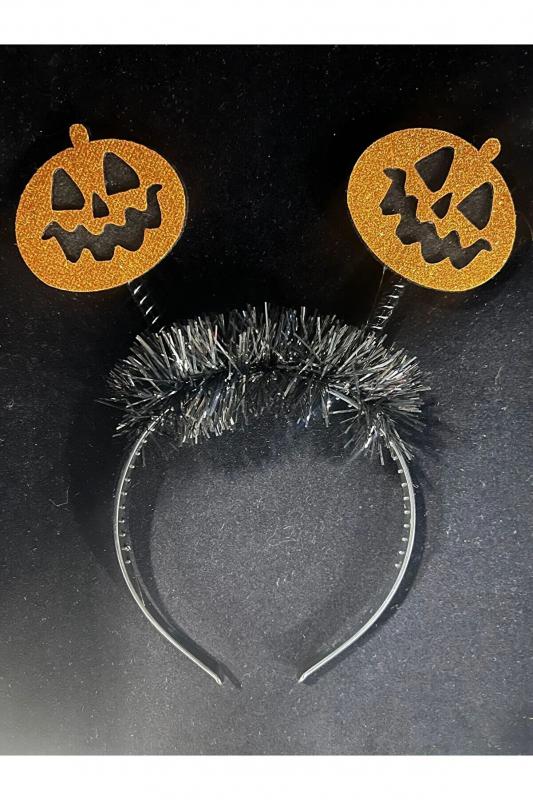 Happyland Halloween Balkabağı Simli Parti Tacı Halloween Parti Tacı Cadılar Bayramı Taç