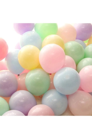 Happyland%20%20Makaron%20pastel%20renkler%20%20Karışık%20renk%20Balon%20100%20ADET%20VE%205%20MT%20Balon%20zinciri