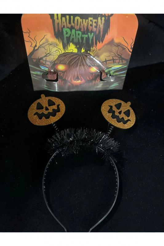 Happyland Halloween Balkabağı Simli Parti Tacı Halloween Parti Tacı Cadılar Bayramı Taç