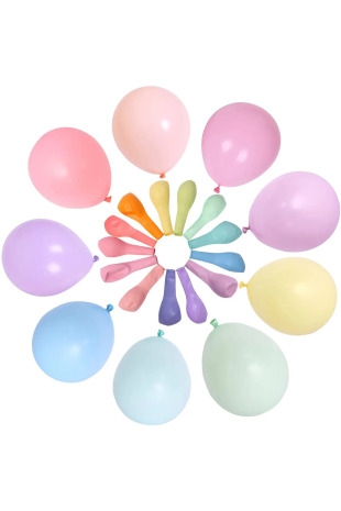 Happyland%20%20Makaron%20pastel%20renkler%20%20Karışık%20renk%20Balon%20100%20ADET%20VE%205%20MT%20Balon%20zinciri