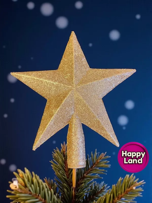 Happyland Yılbaşı Çam Ağacı Süsü Rose gold  Renk 20 cm Tepe Yıldızı HPY26022