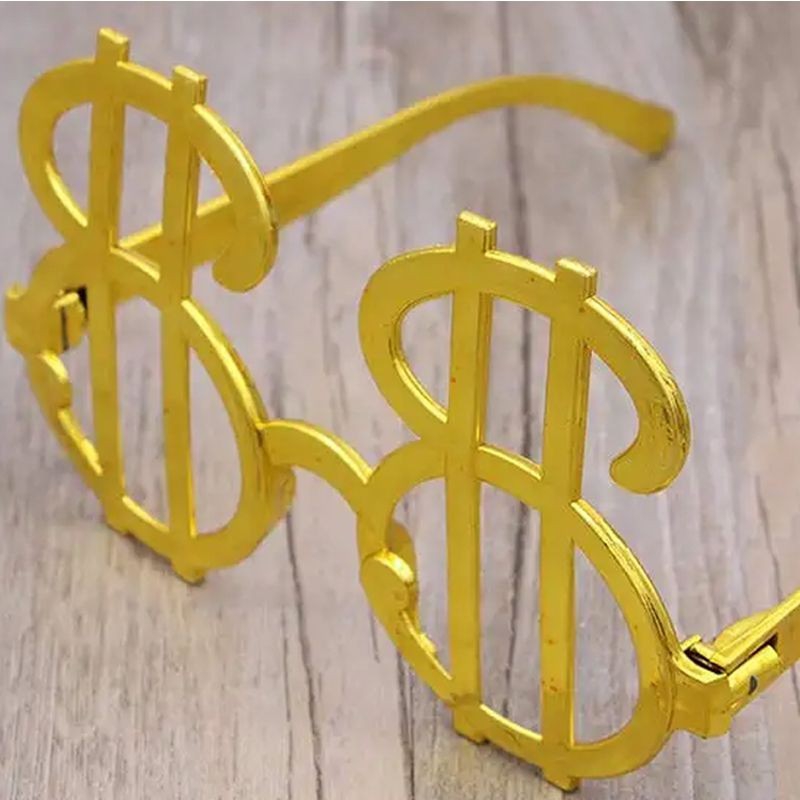 Happyland Dolar İşaretli Gold Plastik Partİ Gözlüğü