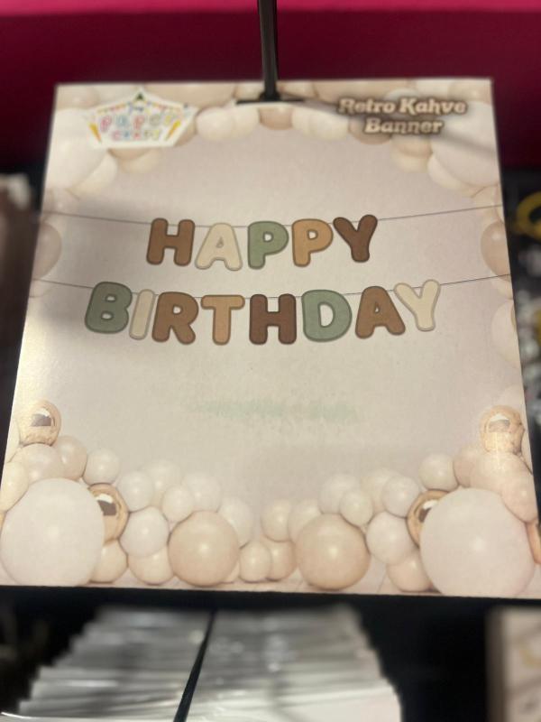 Happyland Ayıcıklı Parti Seti Retro Kahve Parti Temalı Doğum Günü Parti Seti 8 Kişilik