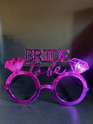 Happyland Parti Gözlüğü Bride Yazılı Gelin Gözlüğü Bekarlığa Veda Bride To Be Gözlük Mor