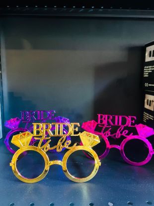 Happyland Parti Gözlüğü Bride Yazılı Gelin Gözlüğü Bekarlığa Veda Bride To Be Gözlük Mor