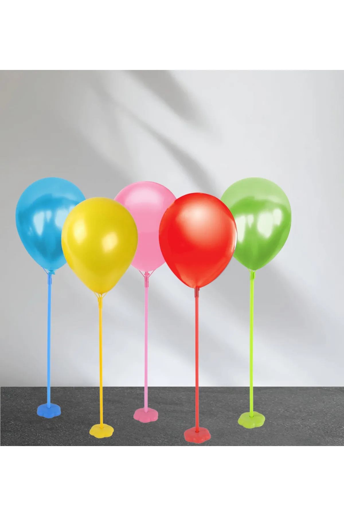 Happyland%20Tek%20Ayaklı%20Renkli%20Balon%20Standı%20Yer%20Standı%20Balon%20Standı%20Rengarenk%20Yeşil