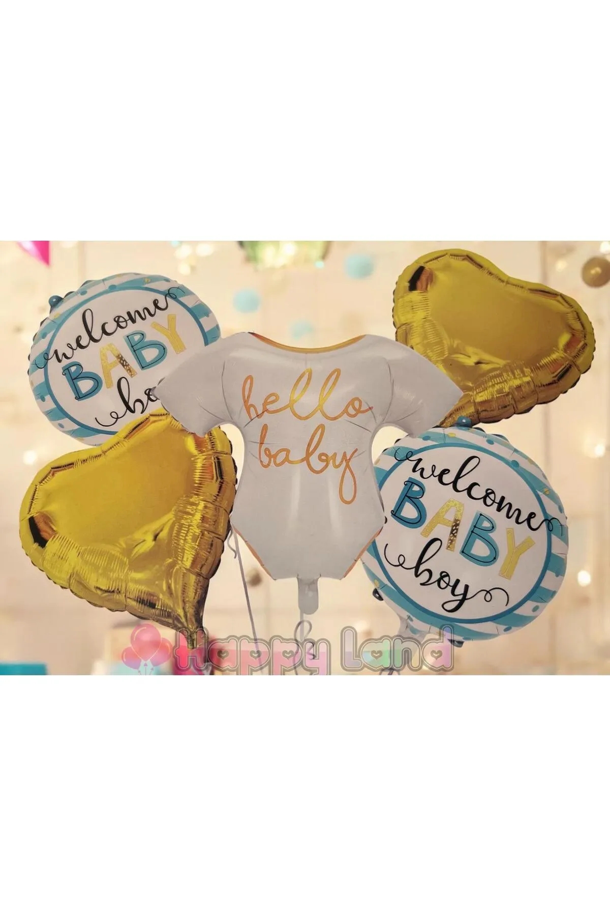 Happyland%20Hoşgeldin%20Bebek%20Mavi%20Renk%205’li%20Folyo%20Balon%20Seti%20Baby%20Shower%20Parti%20Balon%20Seti