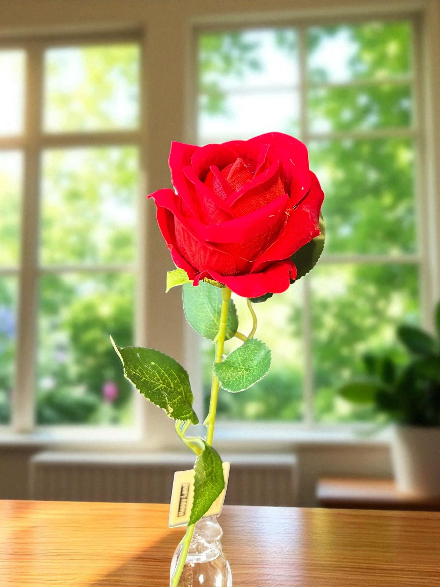 Happyland Yapay Çiçek 3 Adet Kırmızı Yapay Çiçek Gül Yıldönümü Evlilik teklifi Çiçeği