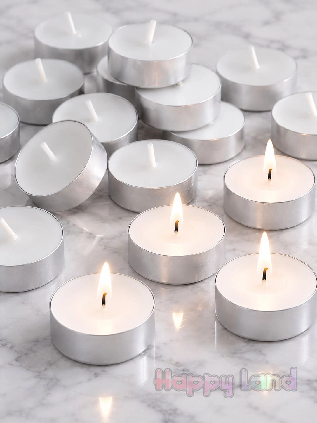 Tealight Mum Beyaz 50 Adet Kokusuz, Parti, Kutlama, Özel Gün, Kına, Düğün, Nikah,Buhurdanlık Mumu