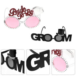 Happyland Parti Gözlüğü Groom Yazılı Eğlenceli Damat Gözlüğü Bekarlığa Veda Komik Gözlük Şapkalı