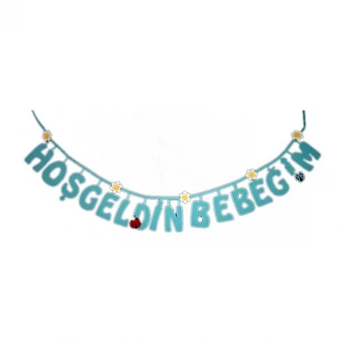 Happyland HOŞGELDİN BEBEĞİM MAVİ KEÇE YAZI