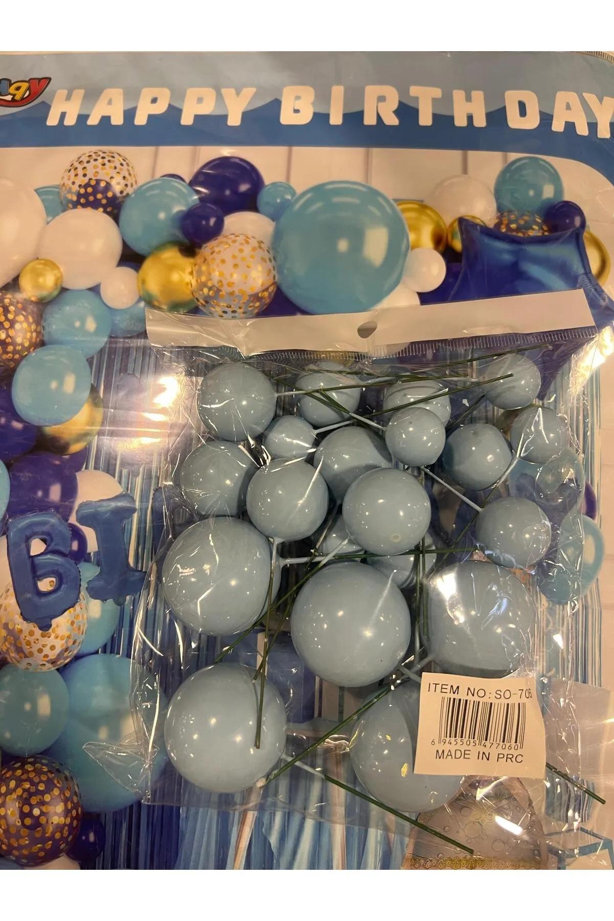 Happyland%20Pasta%20Süsü%20Mavi%20Toplar%2020%20Adet%20Pastel%20Makaron%20Mavi%20Pasta%20Üzeri%20Balon%20Süs