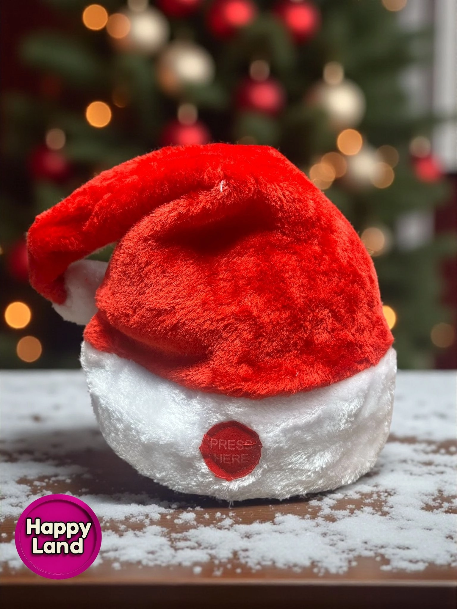Happyland Yılbaşı Şapkası Hareketli Müzkli Noel Baba Şapkası 38 cm HAPPY20251M