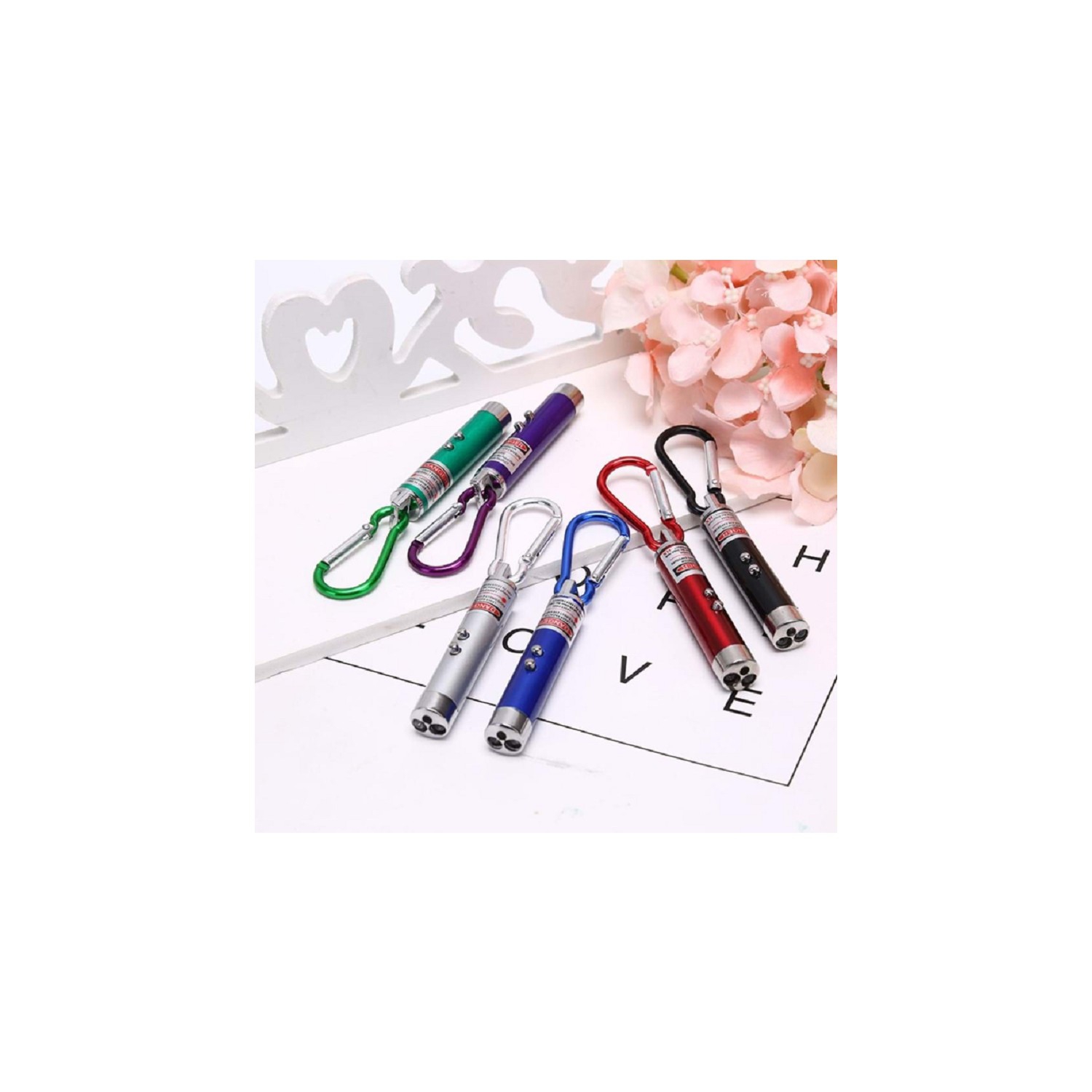 3 In 1 Lazer Kalem Lazer Sight Mini LED El Feneri Işın Işık Pointer Beyaz Tahta Toplantı Kalemi Lazer Pen