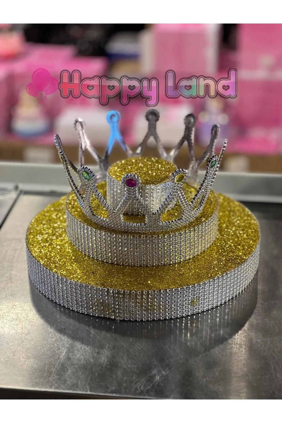 Happyland%20Pasta%20Tacı%20Gümüş%20Kraliçe%20Tacı%20Pasta%20Süsü%20Doğum%20Günü%20Tacı%20Pasta%20Üzeri%20Taç