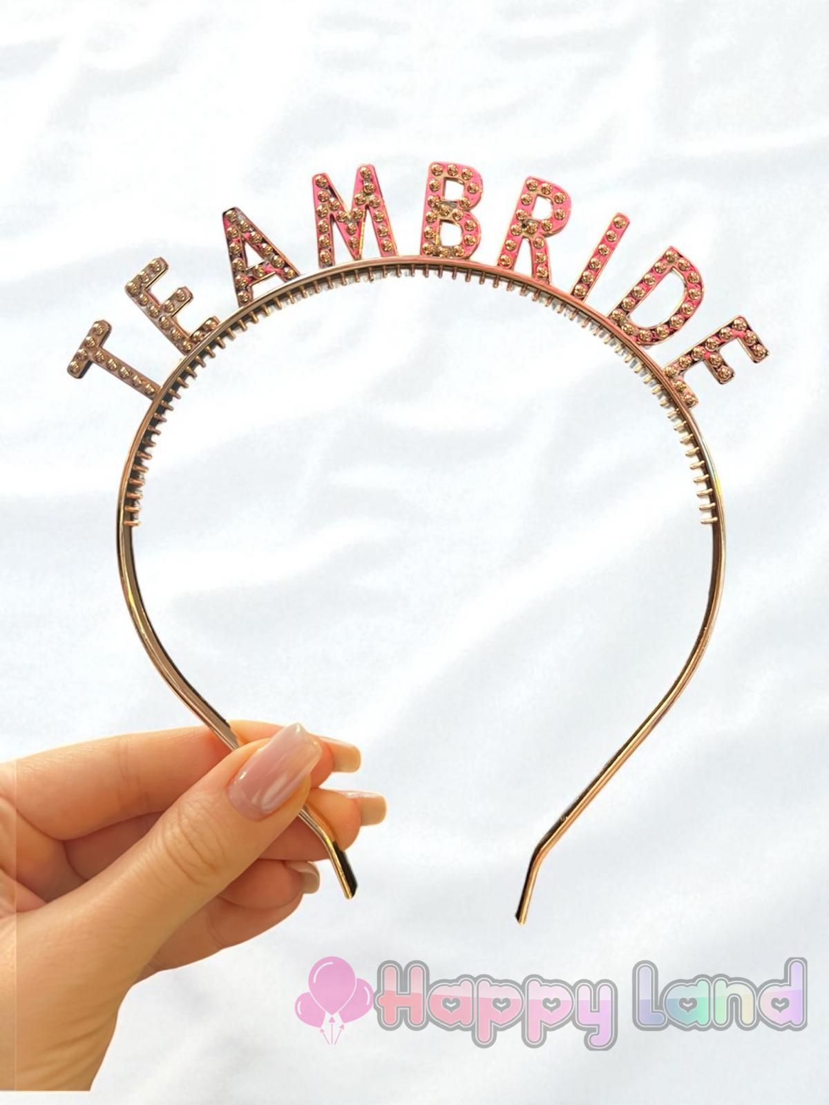 Happyland Team Bride Taç Rose Gold Nedime Tacı Bekarlığa Veda Partisi Tacı Mika