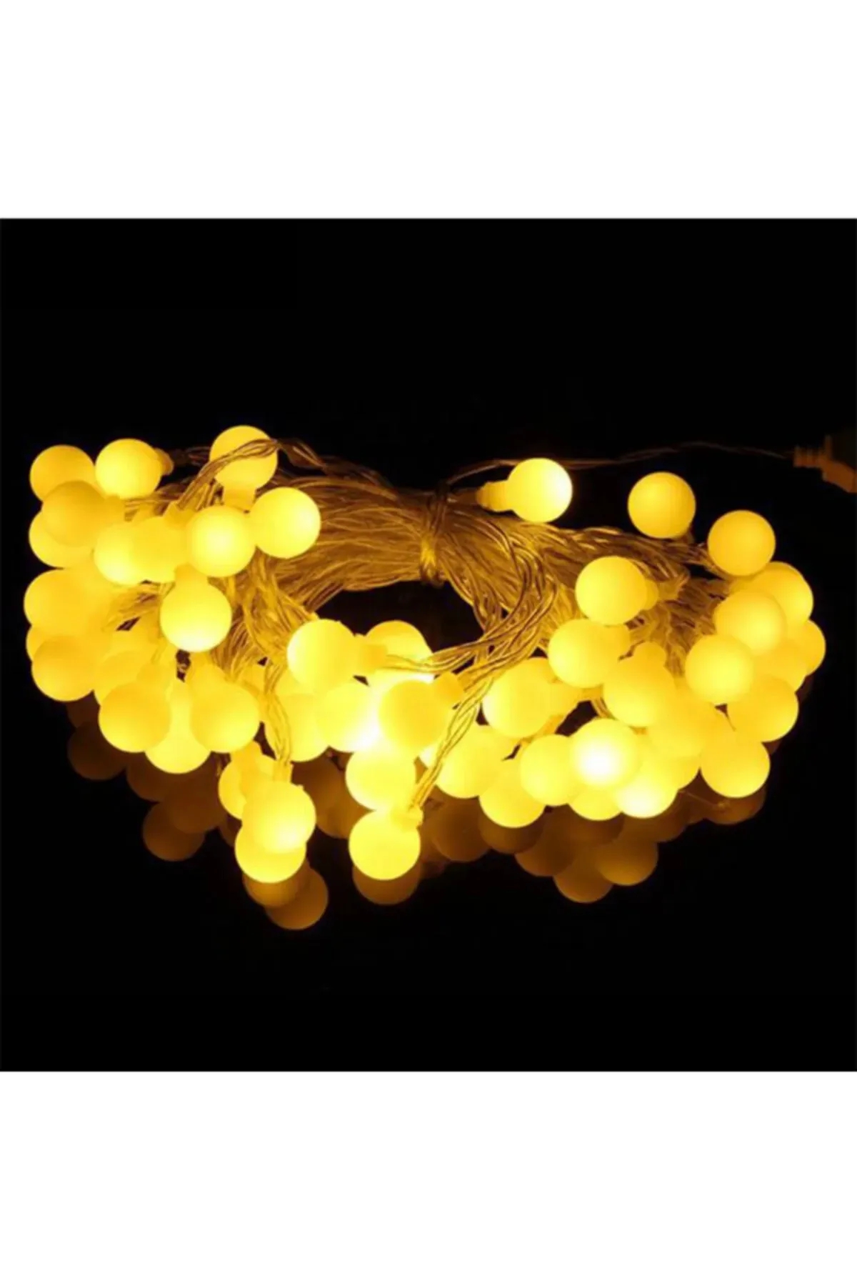 Happyland Yılbaşı Dekorasyon Ağaç Işığı 4 Metre Animasyonlu 20 Ledli Beyaz Kablo Fişli Günışığı Top Led Işık