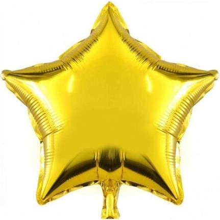 Gold Sim Desenli Yıldız Folyo Balon