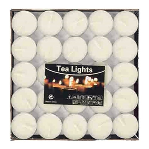 25 Li Beyaz Tea Light Mum