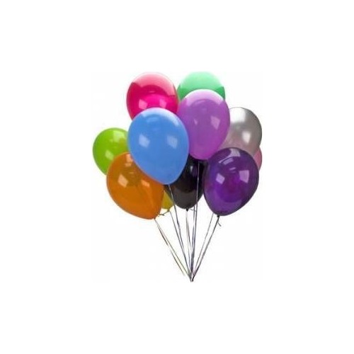 Metalik Renkli Karışık Balon - 10'lu