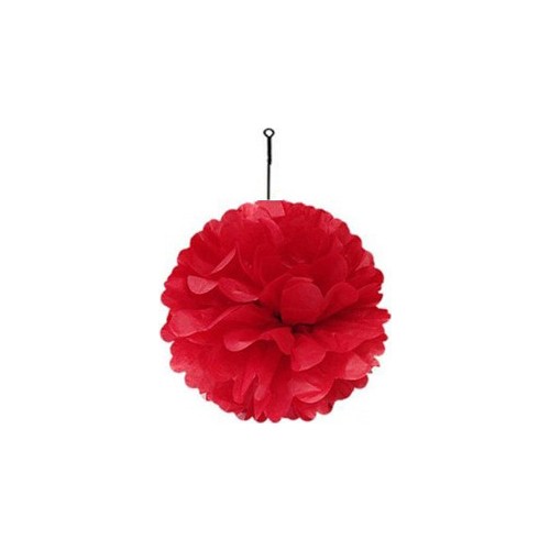 Süs Ponpon Pelur Kağıttan 35 Cm Kırmızı