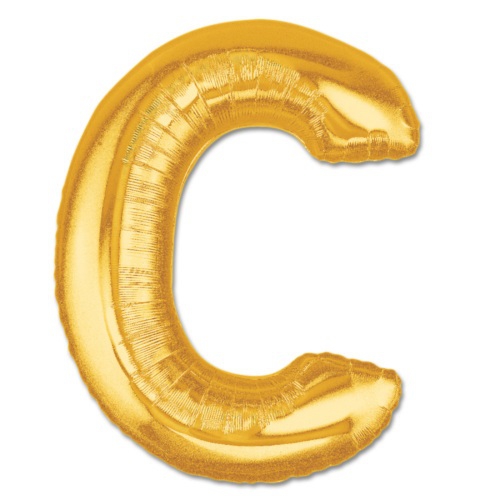 C Harf Folyo Balon Gold