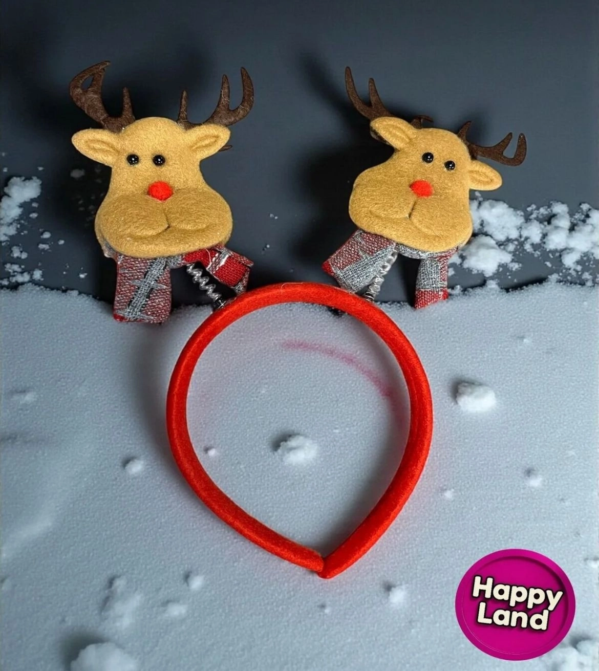 Happyland Yılbaşı Geyik Taç Peluş Taç 1 Adet Yılbaşı Taç Yeni Yıl Aksesuar HAPPY2025145