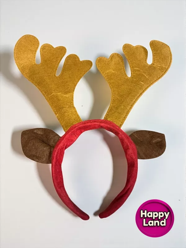 Happyland Yılbaşı Tacı GEyik Kulakları Tasarım Geyik Taç Yeni Yıl Aksesuar HPY19