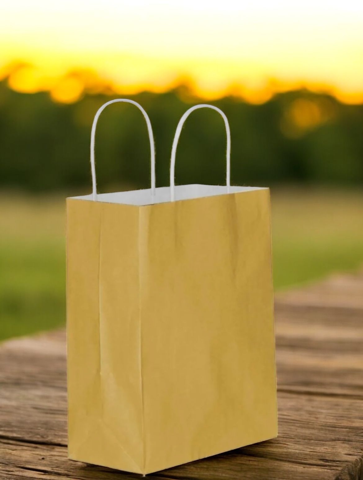  Gold Karton Çanta Orta Boy Büküm Saplı 25 Adet 25x12x31 cm 