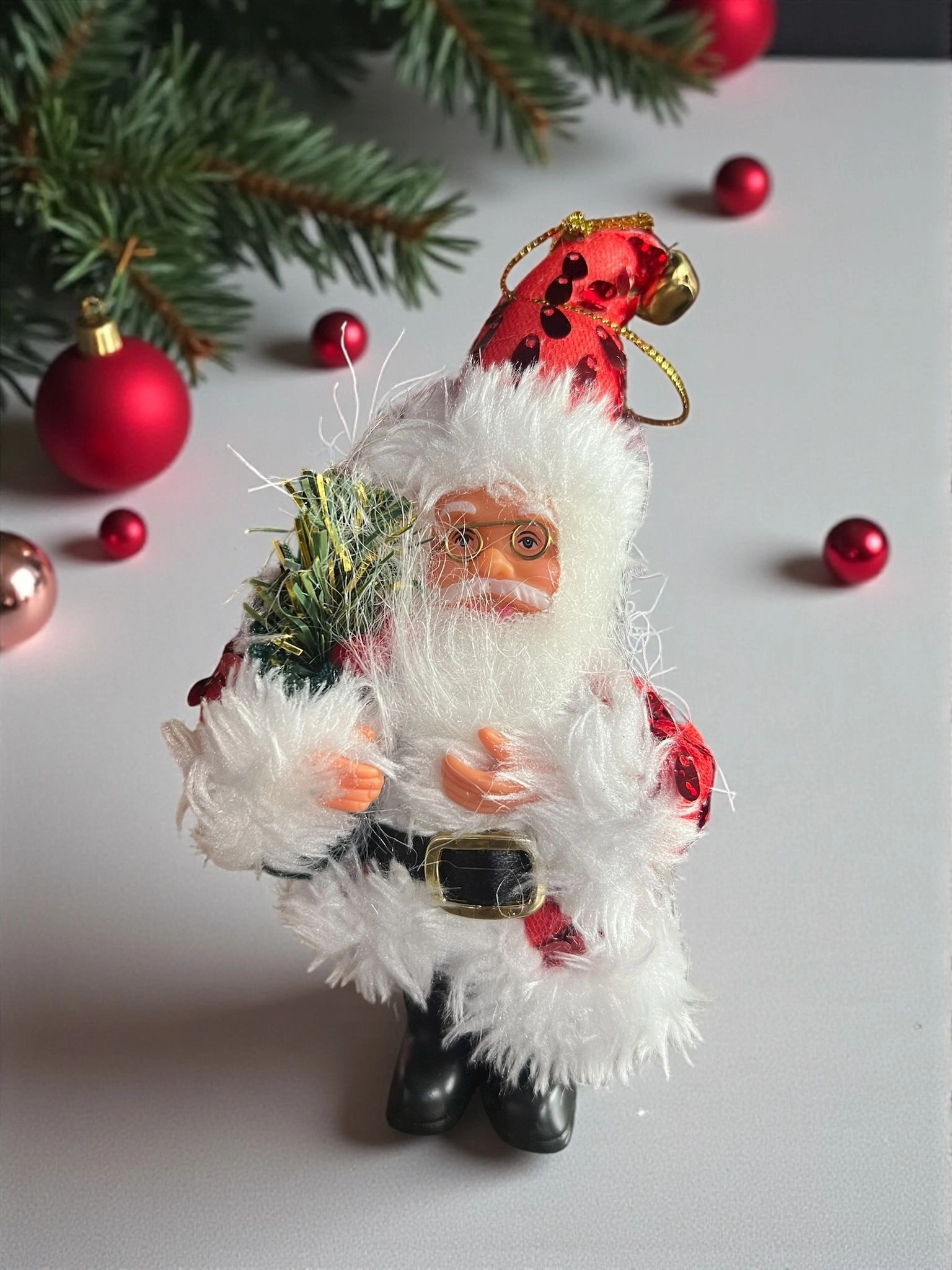 Happyland Yılbaşı 15 CM Kırmızı Renk Mini Noel Baba Oyuncak Dekor Süs Masa Üzeri Mini Noel Baba Süs HAPPY2021H