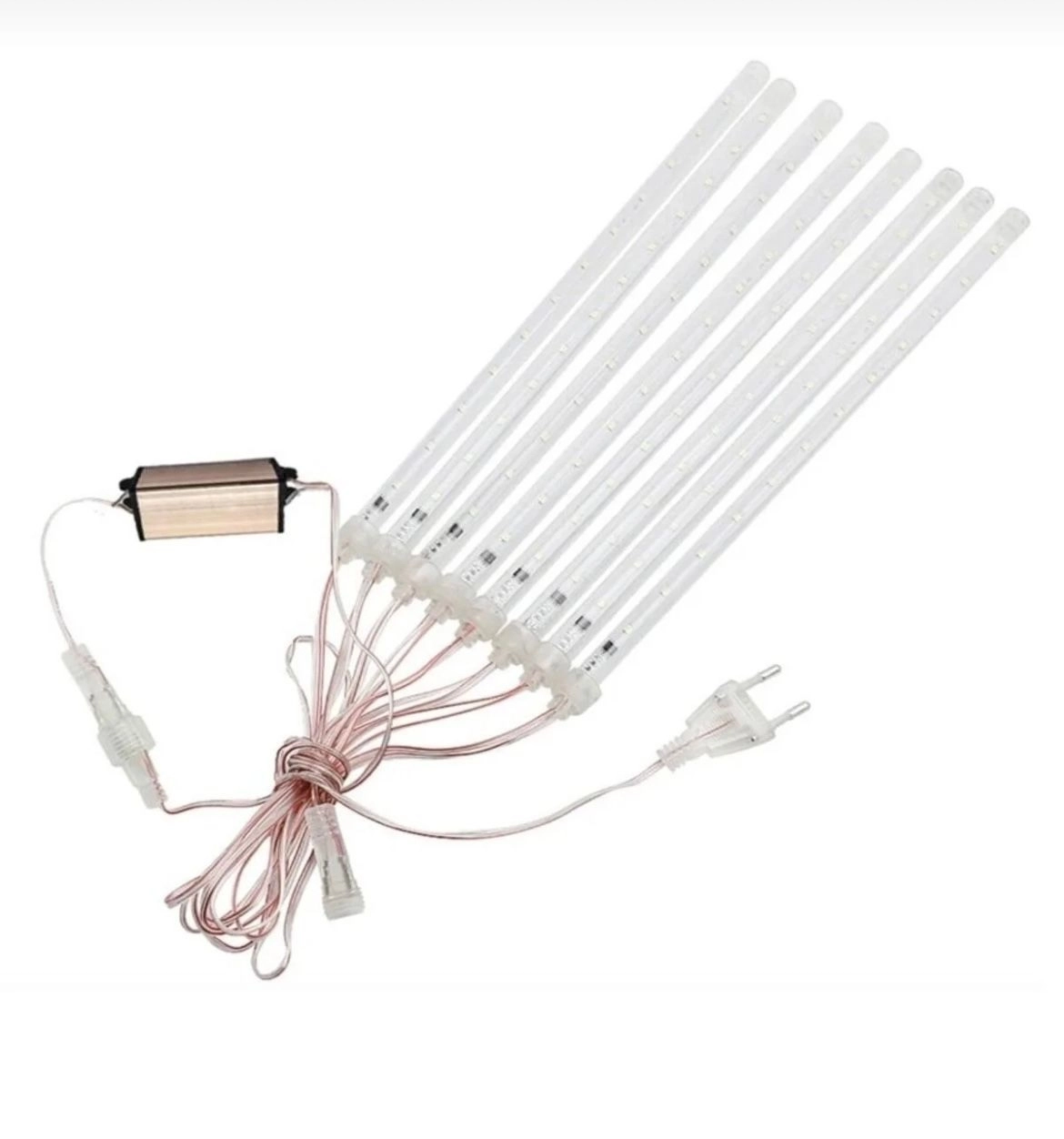 Happyland Happylnd Akan Sarı Meteor Yağmur Led Işık Sarı Renk 8 Tüp 50 cm Eklemeli Yılbaşı MekanAğacAydınlatma