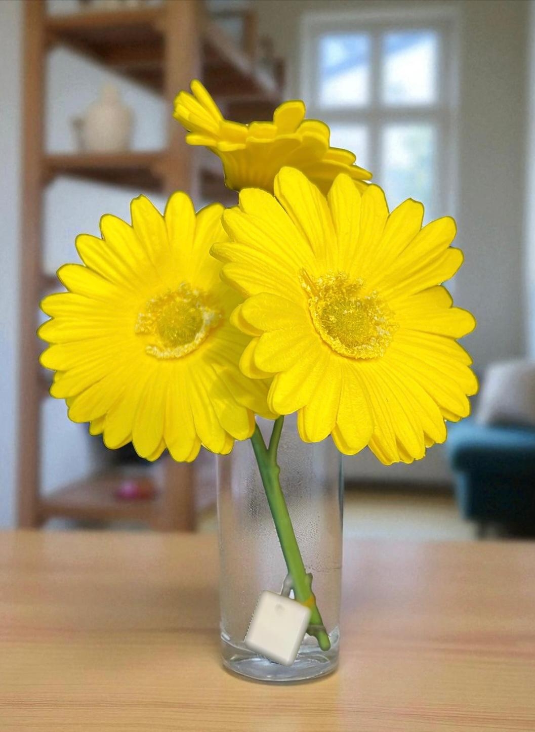 Happyland Yapay Çiçek Garbera Islak Papatya Sarı Renk 3 Adet HPY-26216