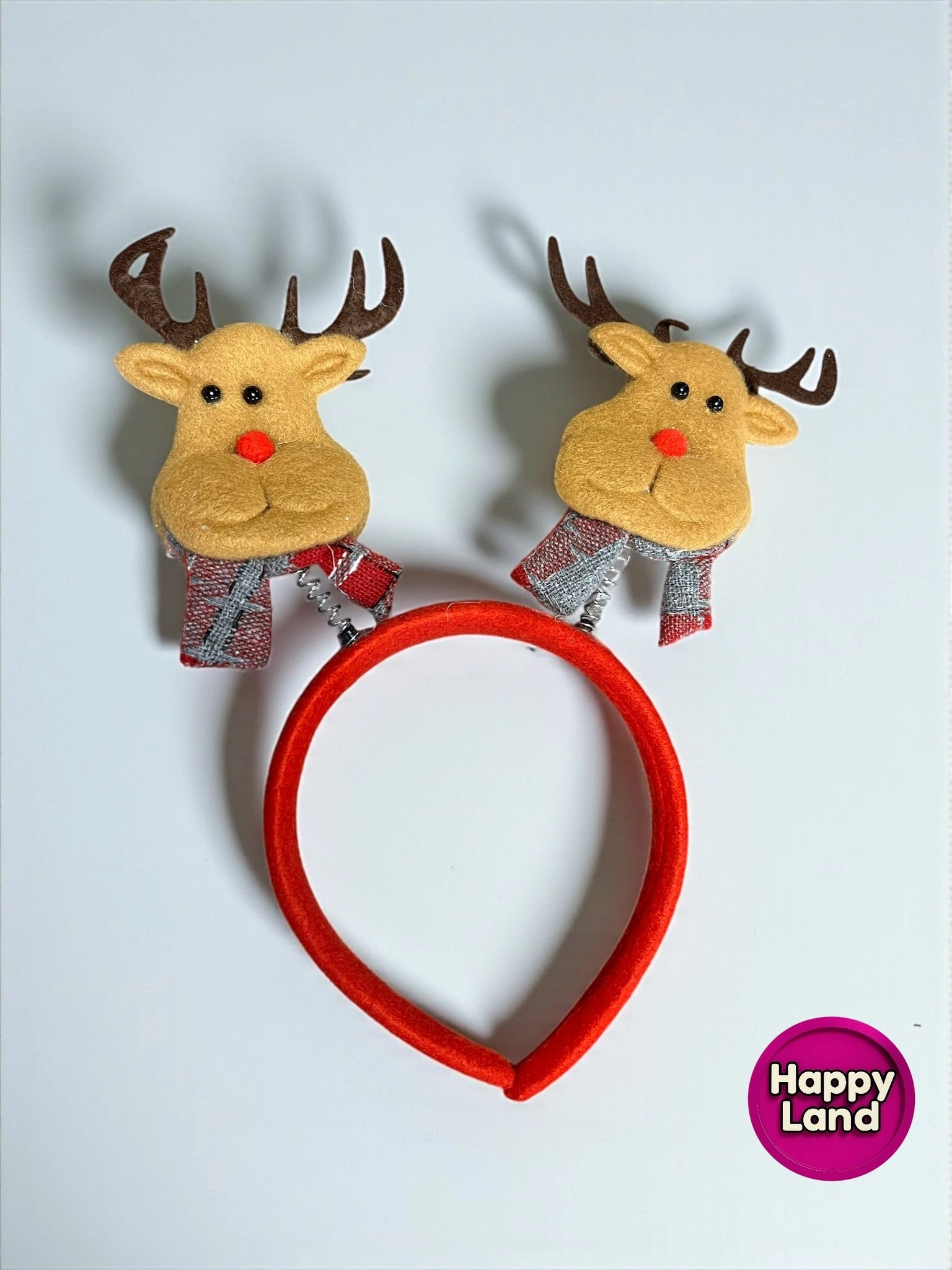 Happyland Yılbaşı Geyik Taç Peluş Taç 1 Adet Yılbaşı Taç Yeni Yıl Aksesuar HAPPY2025145