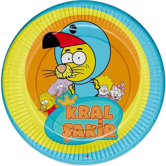 Happyland Kral Şakir Action Karton Tabak 23 cm 8’li