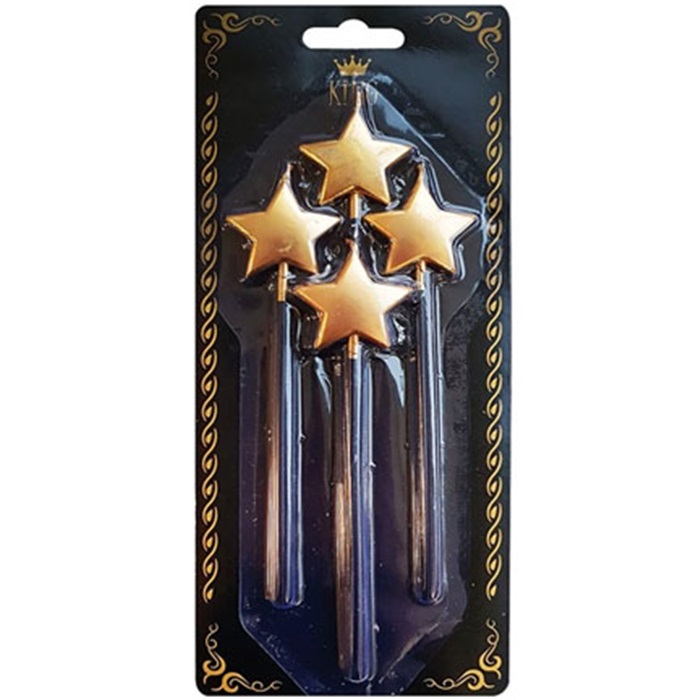 Gold Renkli Yıldız Çubuk Mum