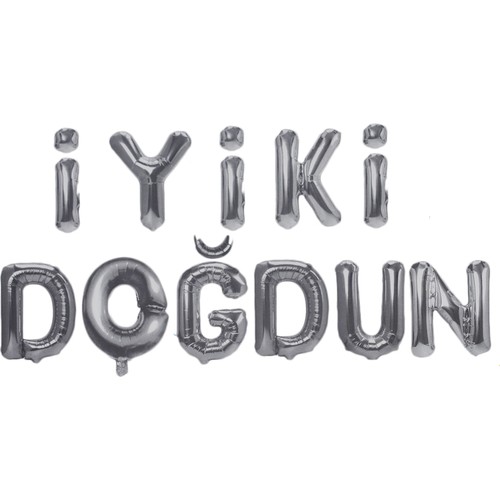 İyiki Doğdun Folyo Balon Altın / Gümüş