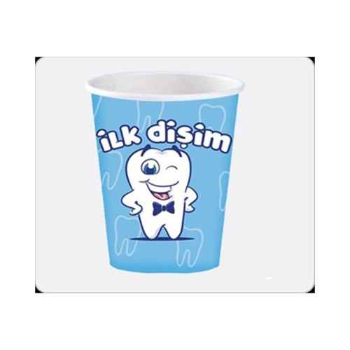 Mavi İlk Dişim Modelli Bardak (8 Adet)
