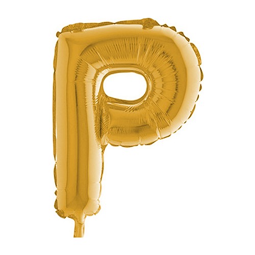 P Harf Altın Folyo Balon 90 cm