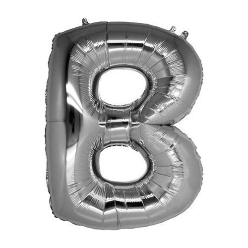 PartiBulutu B Harf Gümüş Folyo Balon 100 cm