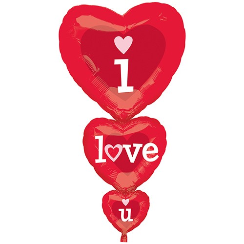 PartiBulutu I Love You Supershape 3 Set Folyo Balon