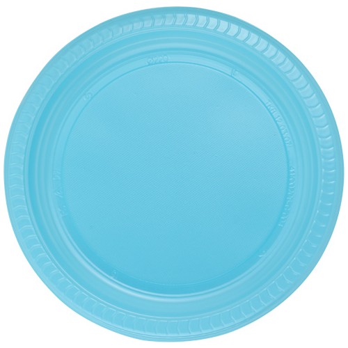 PartiBulutu Mavi Plastik Tabak 22 cm 25’li