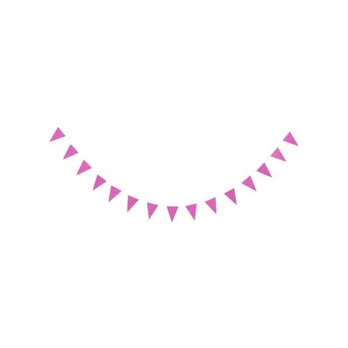 Pembe Simli Üçgen Banner